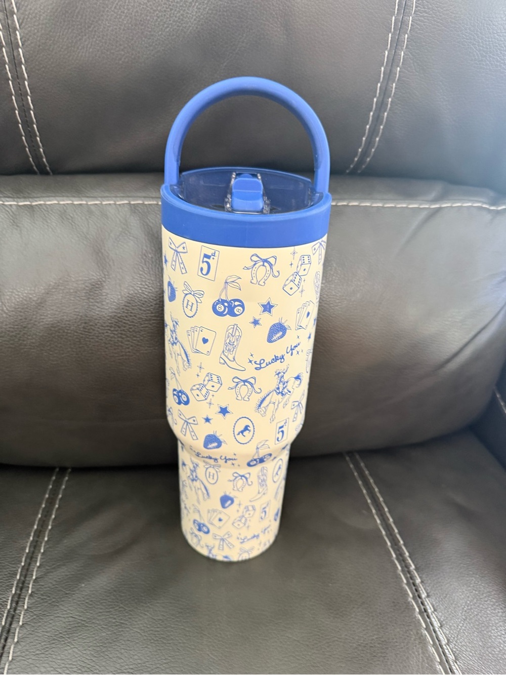 Hydrojug Blue Western Charm 40 oz Sport Excellent used condition hard to find